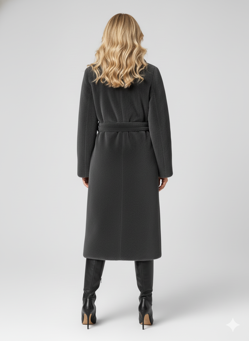 Шуба Классика, иск мех норка (графит, 2XL)